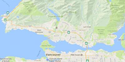 Vancouver island mountains kaart