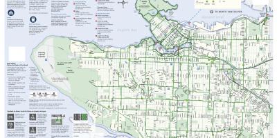 Vancouver fietspad kaart