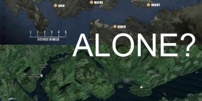 Kaart van vancouver island alleen