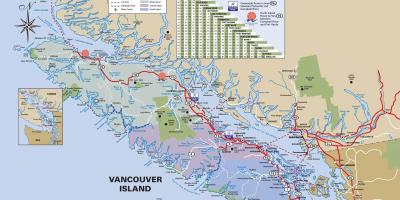 Vancouver island highway kaart