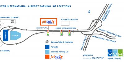 Vancouver airport parking kaart