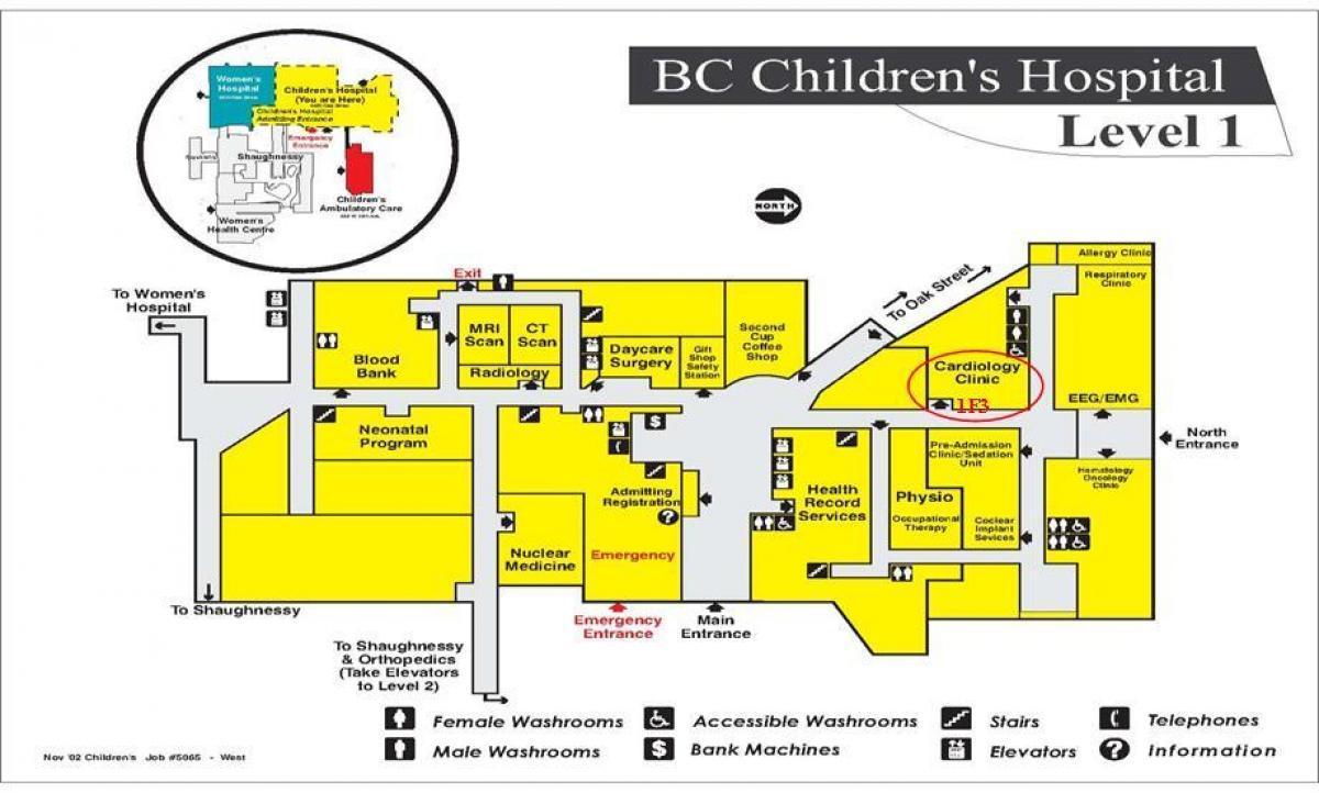 kaart van bc children ' s hospital