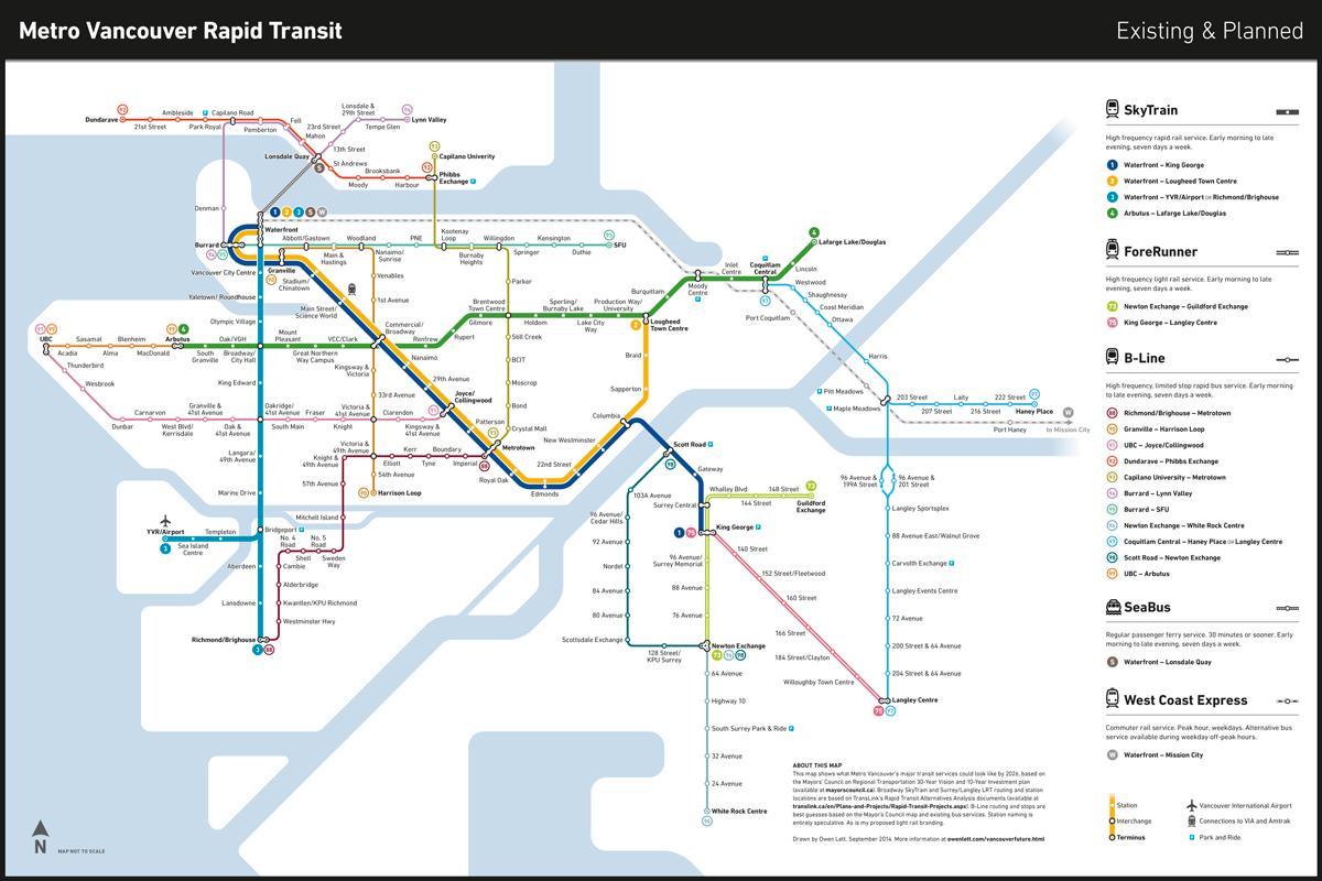 transit skytrain-kaart