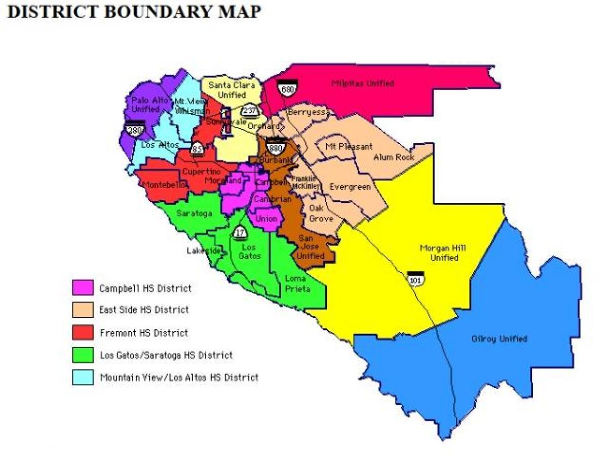 Kaart van evergreen school district