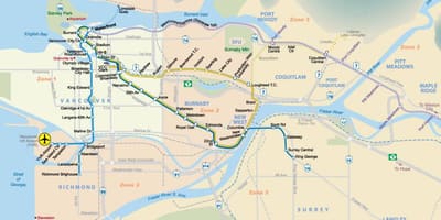Vancouver bc metro kaart